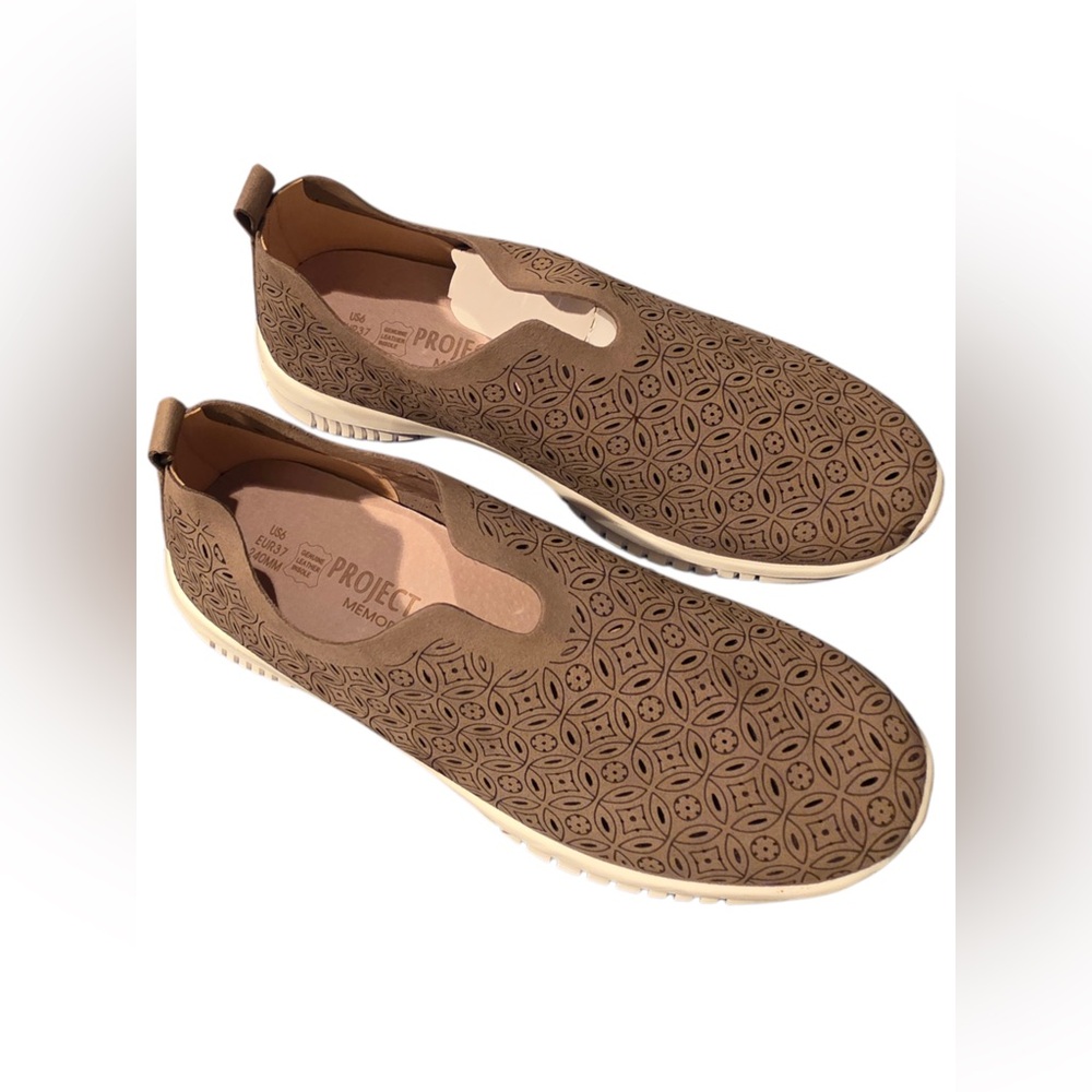 Project Cloud Brown Leather Slip-On Comfort Shoes | Size 6